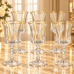 طقم Glass ملوكي عصير شعلة كريستال بوهيمي